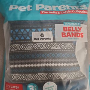 Pet Parents Washable Belly Bands for Male Dogs-3 pack Lrg
